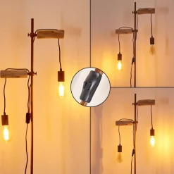 Lampadaire Honsnap Brun, 2 Lumieres