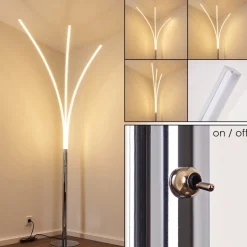 Lampadaire Horpmaal Led Chrome, 3 Lumieres