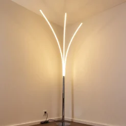 Lampadaire Horpmaal Led Chrome, 3 Lumieres