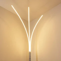 Lampadaire Horpmaal Led Chrome, 3 Lumieres