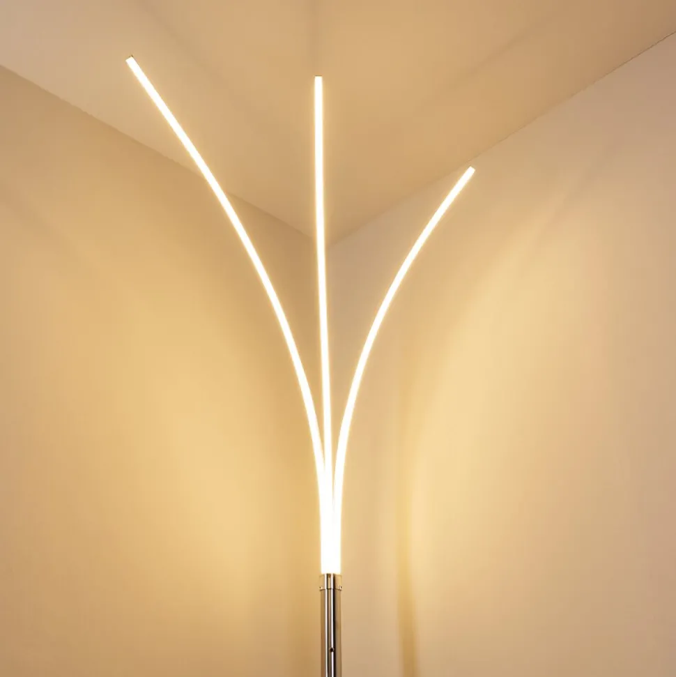 Lampadaire Horpmaal Led Chrome, 3 Lumieres