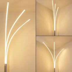 Lampadaire Horpmaal Led Chrome, 3 Lumieres