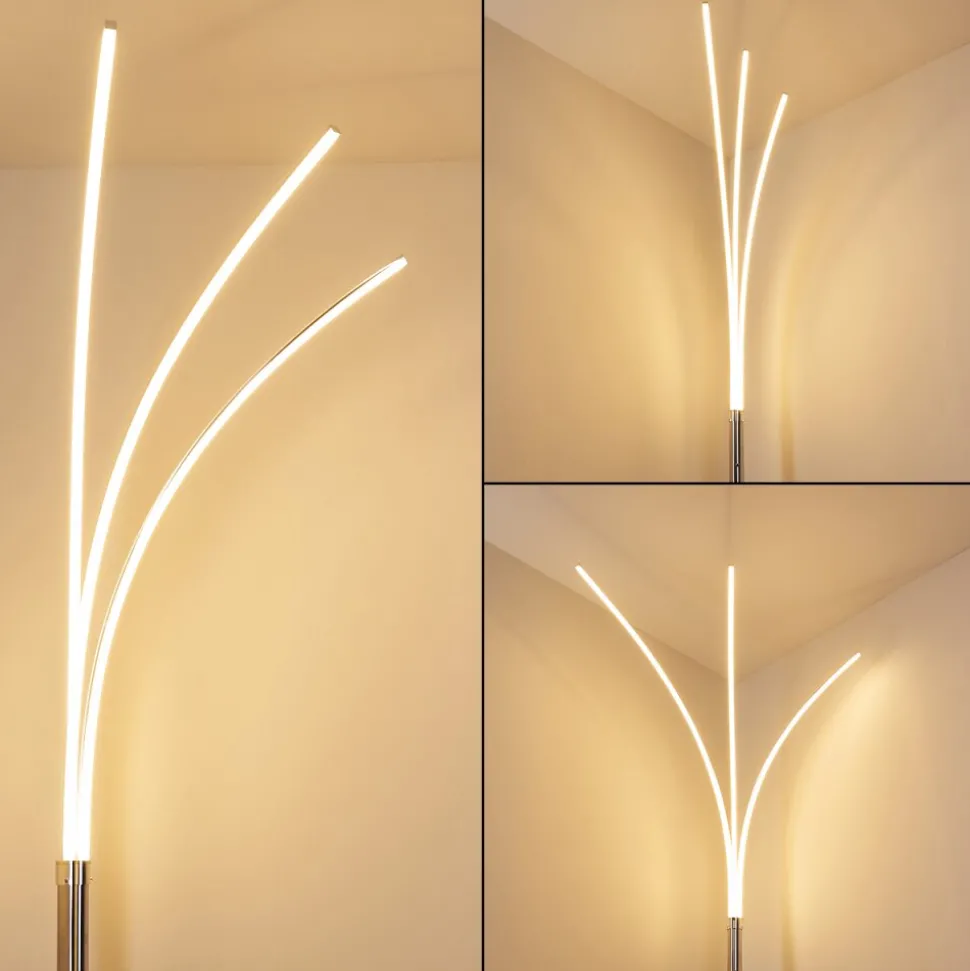 Lampadaire Horpmaal Led Chrome, 3 Lumieres