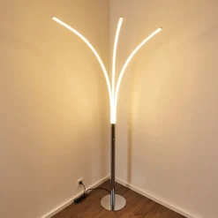 Lampadaire Horpmaal Led Chrome, 3 Lumieres