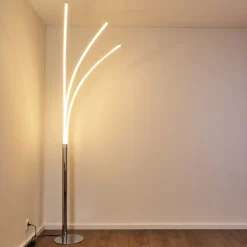 Lampadaire Horpmaal Led Chrome, 3 Lumieres