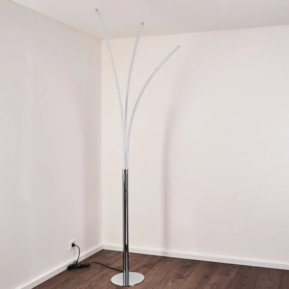 Lampadaire Horpmaal Led Chrome, 3 Lumieres