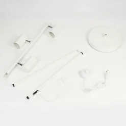 Lampadaire Javel Chrome, Blanc, 3 Lumieres