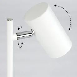 Lampadaire Javel Chrome, Blanc, 3 Lumieres