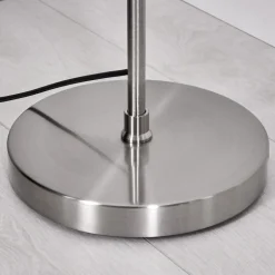 Lampadaire Javel Chrome, Nickel Mat, 3 Lumieres