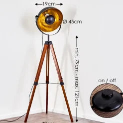 Lampadaire Jupiter Bois Fonce, 1 Lumiere
