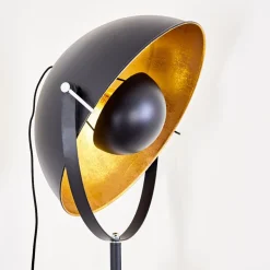 Lampadaire Jupiter Brun, Bois Fonce, Noir, 1 Lumiere