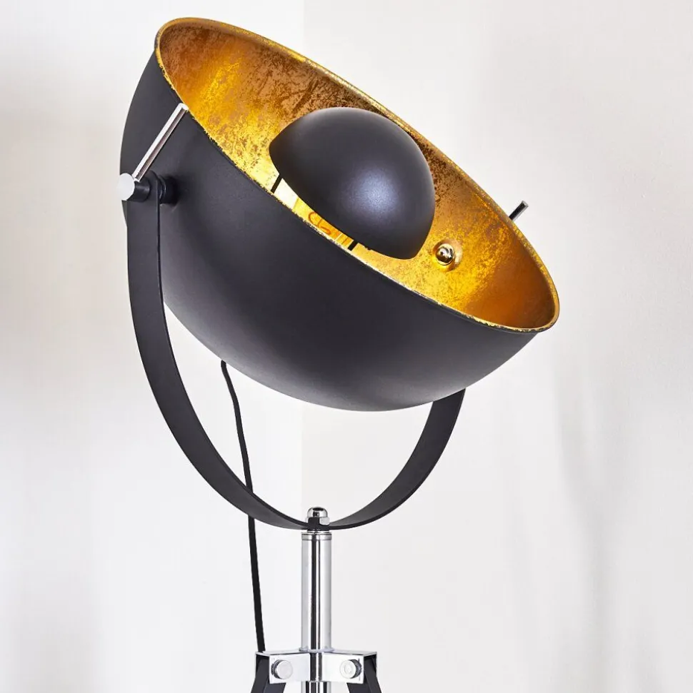 Lampadaire Jupiter Noir Dore, 1 Lumiere