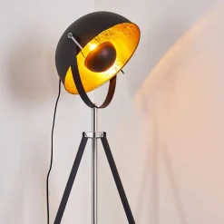 Lampadaire Jupiter Noir Dore, 1 Lumiere