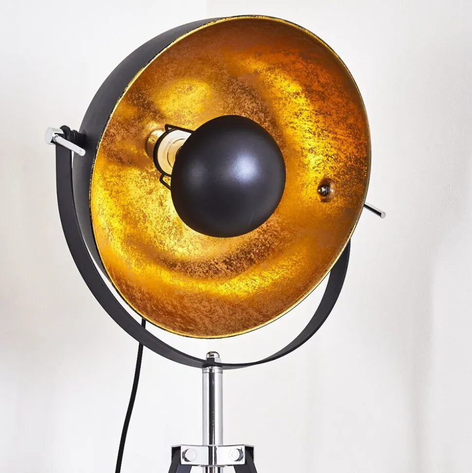 Lampadaire Jupiter Noir Dore, 1 Lumiere