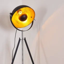 Lampadaire Jupiter Noir Dore, 1 Lumiere