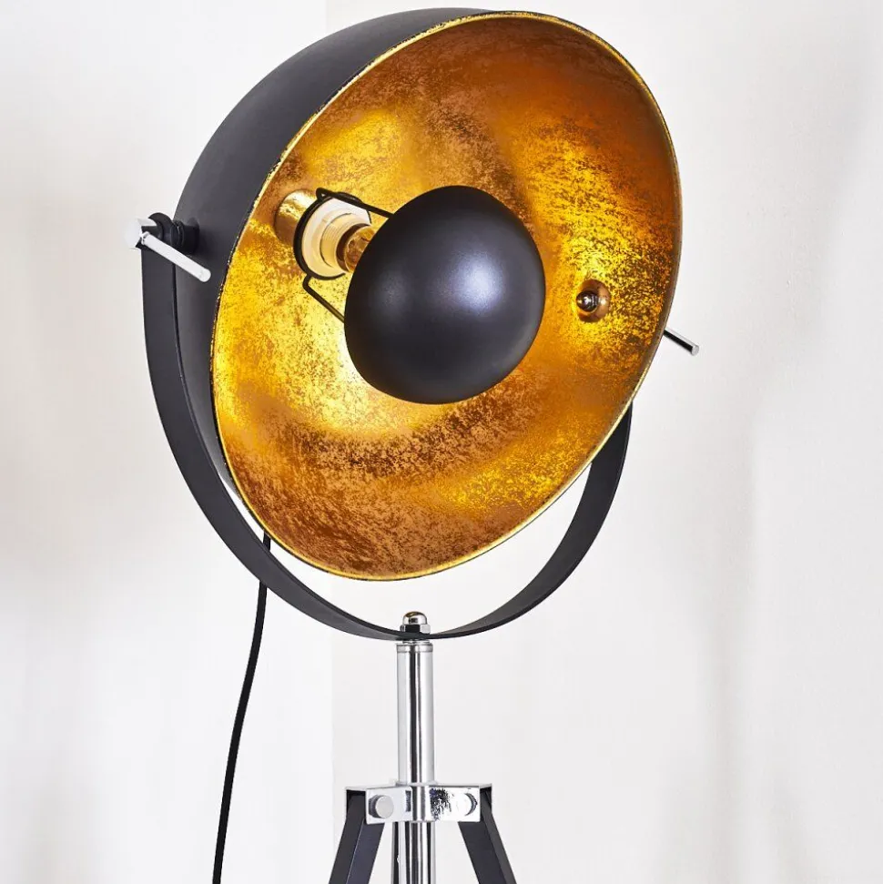 Lampadaire Jupiter Noir Dore, 1 Lumiere