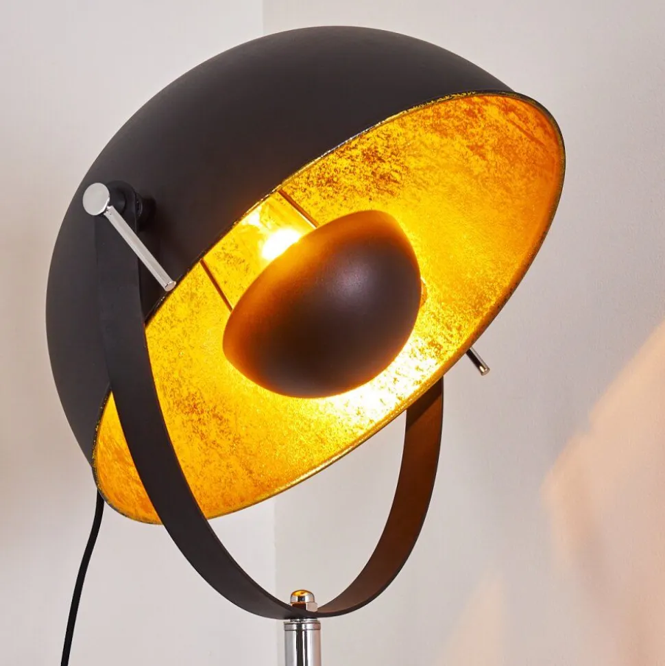 Lampadaire Jupiter Noir Dore, 1 Lumiere
