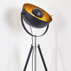 Lampadaire Jupiter Noir Dore, 1 Lumiere