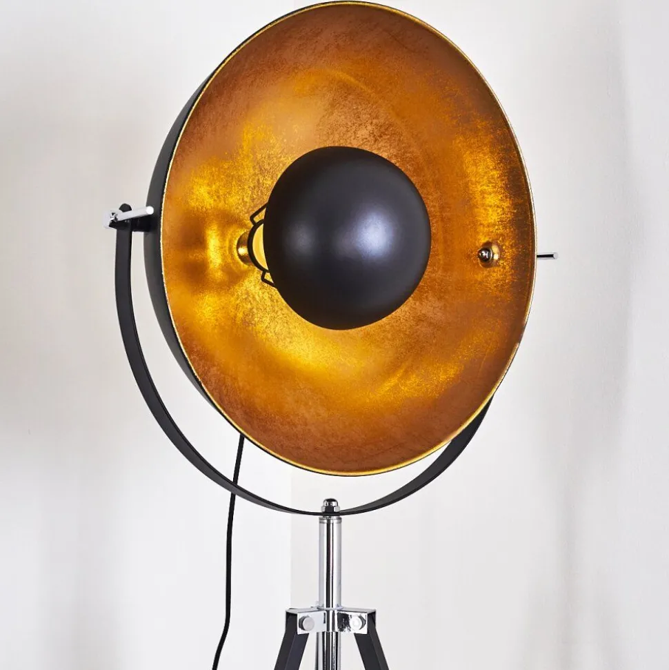 Lampadaire Jupiter Noir Dore, 1 Lumiere