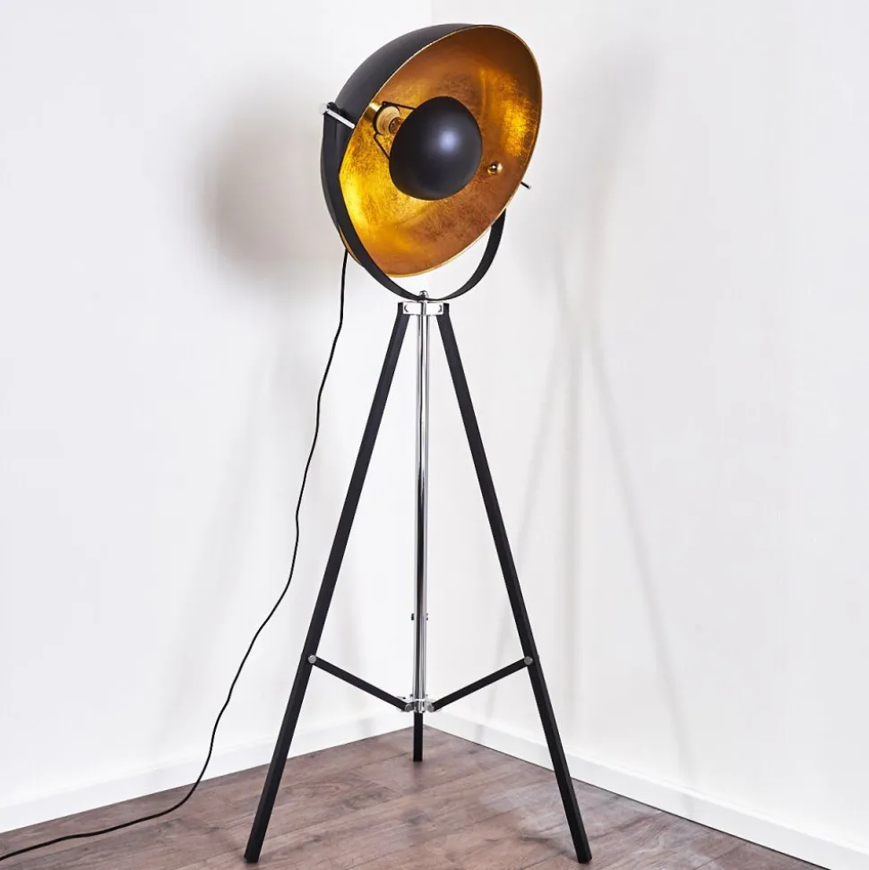Lampadaire Jupiter Noir Dore, 1 Lumiere