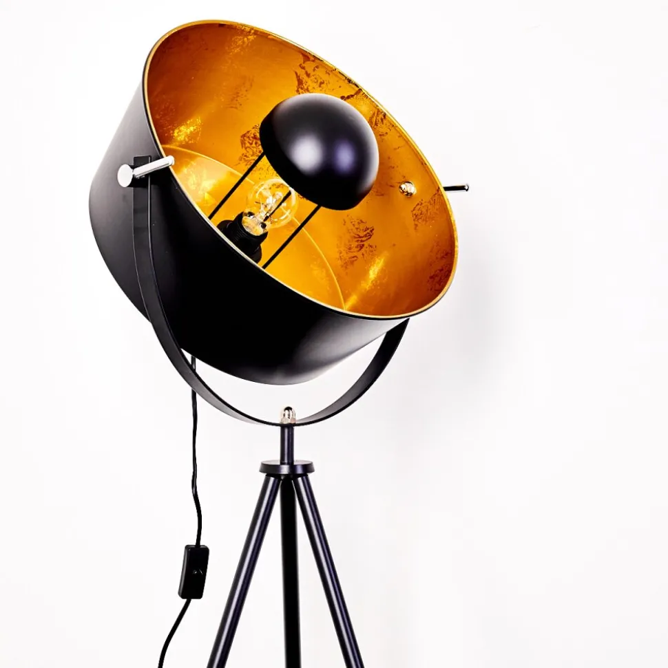 Lampadaire Jupiter Noir Dore, 1 Lumiere
