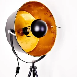 Lampadaire Jupiter Noir Dore, 1 Lumiere