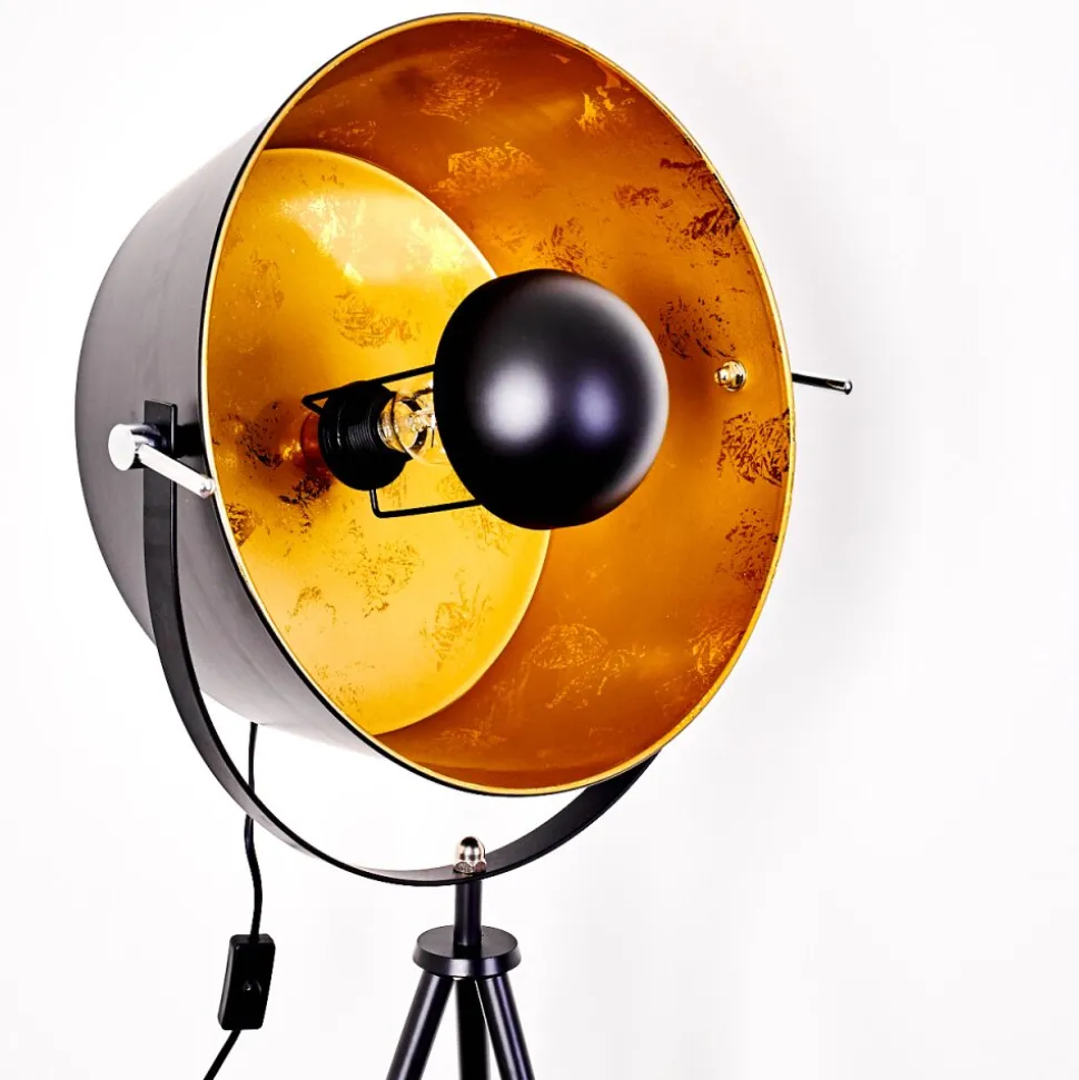 Lampadaire Jupiter Noir Dore, 1 Lumiere