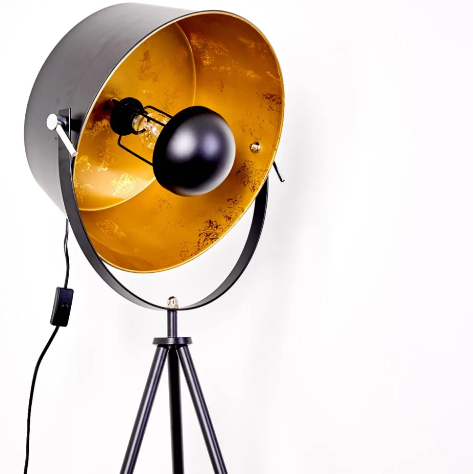 Lampadaire Jupiter Noir Dore, 1 Lumiere