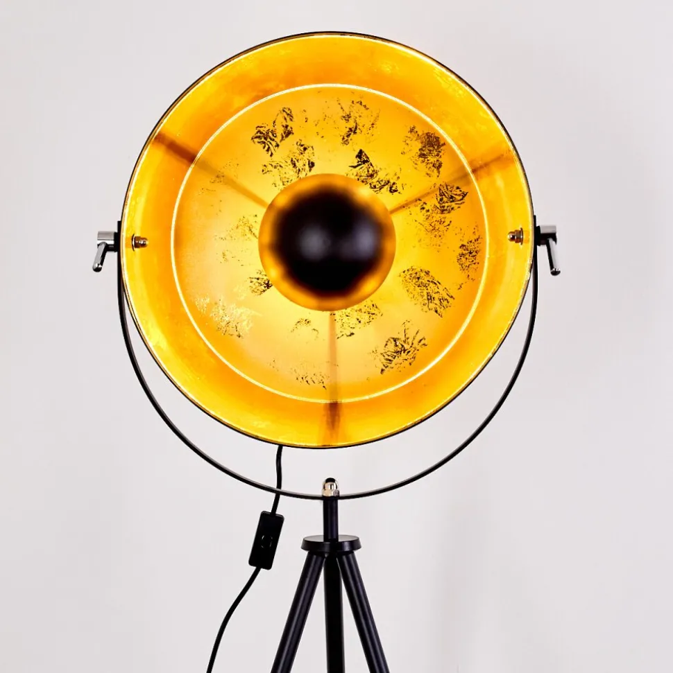 Lampadaire Jupiter Noir Dore, 1 Lumiere