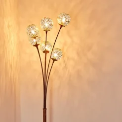 Lampadaire Kitee Brun, 6 Lumieres