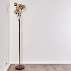 Lampadaire Kitee Brun, 6 Lumieres