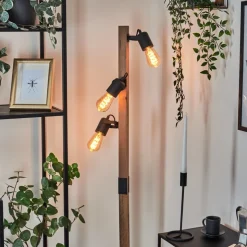 Lampadaire Kouk Ecru, Noir, 3 Lumieres