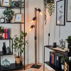 Lampadaire Kouk Ecru, Noir, 3 Lumieres