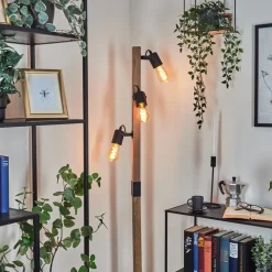 Lampadaire Kouk Ecru, Noir, 3 Lumieres