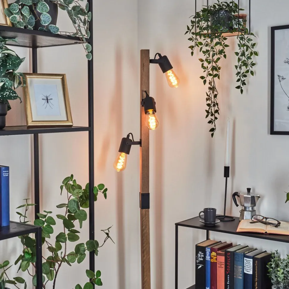 Lampadaire Kouk Ecru, Noir, 3 Lumieres