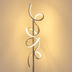 Lampadaire Lavaca Led Argente, 2 Lumieres