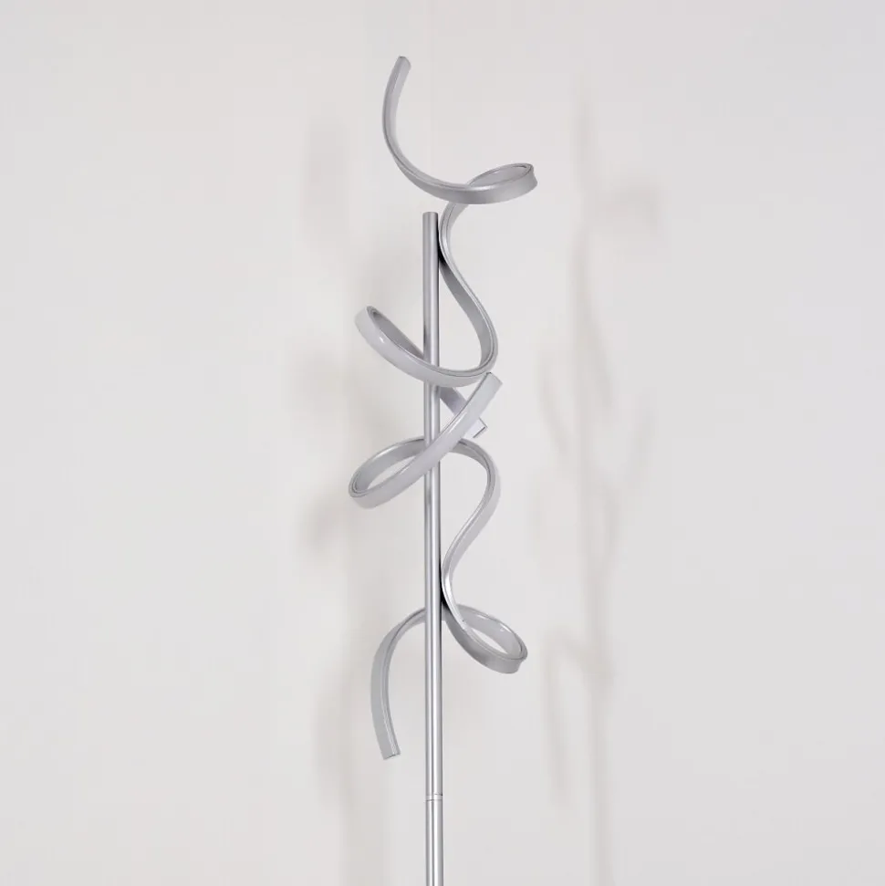 Lampadaire Lavaca Led Argente, 2 Lumieres