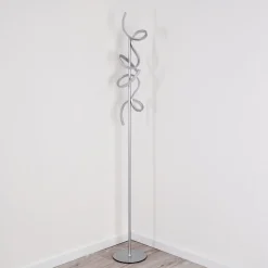 Lampadaire Lavaca Led Argente, 2 Lumieres