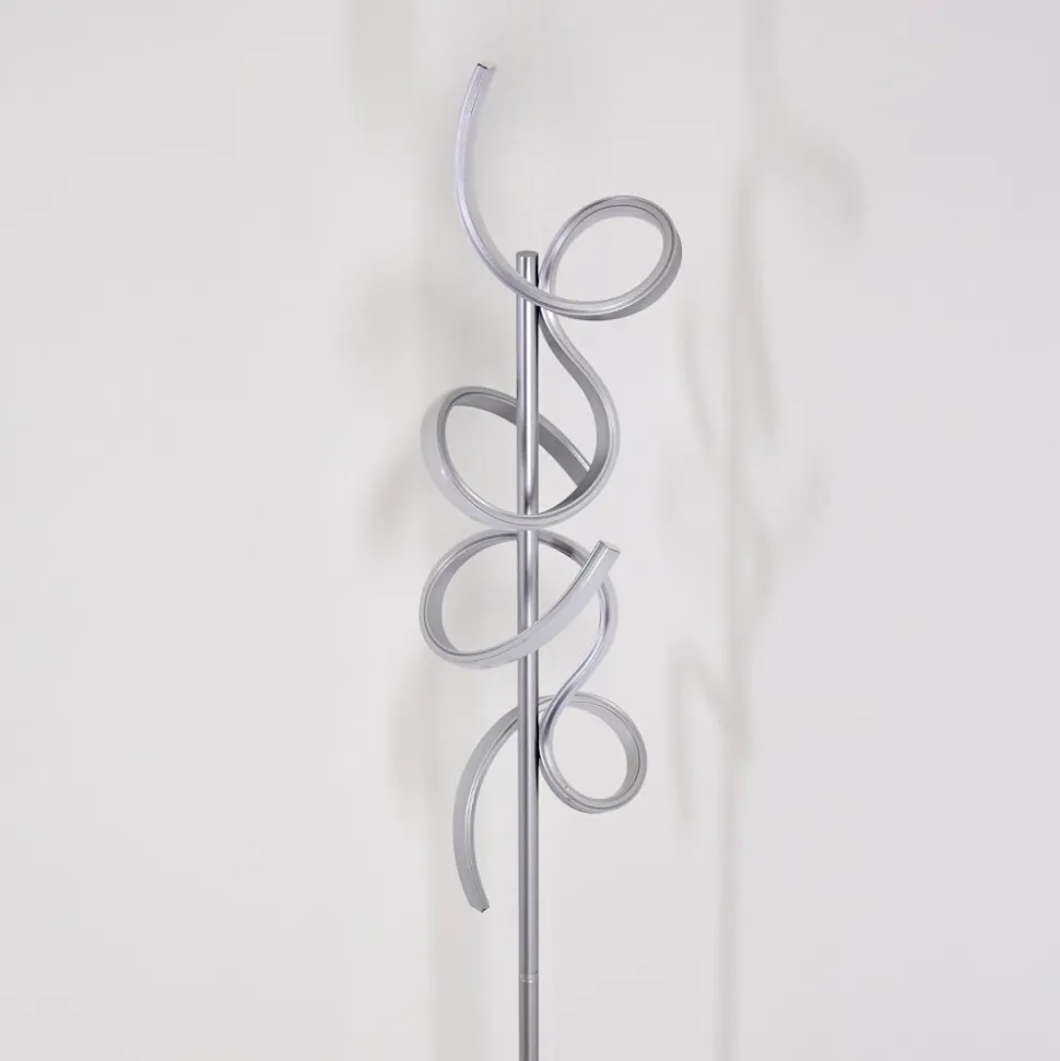 Lampadaire Lavaca Led Argente, 2 Lumieres