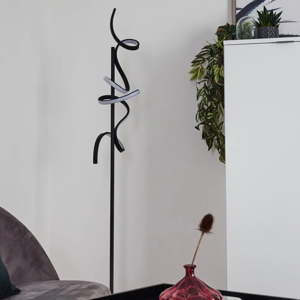 Lampadaire Lavaca Led Noir, 2 Lumieres
