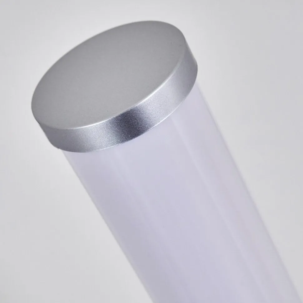 Lampadaire Led Rgb Globo Rocky Argente, 1 Lumiere, Telecommandes, Changeur De Couleurs