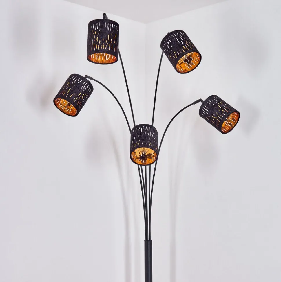 Lampadaire Liared Noir, 5 Lumieres
