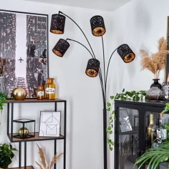 Lampadaire Liared Noir, 5 Lumieres
