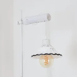 Lampadaire Lomas Blanc, 2 Lumieres