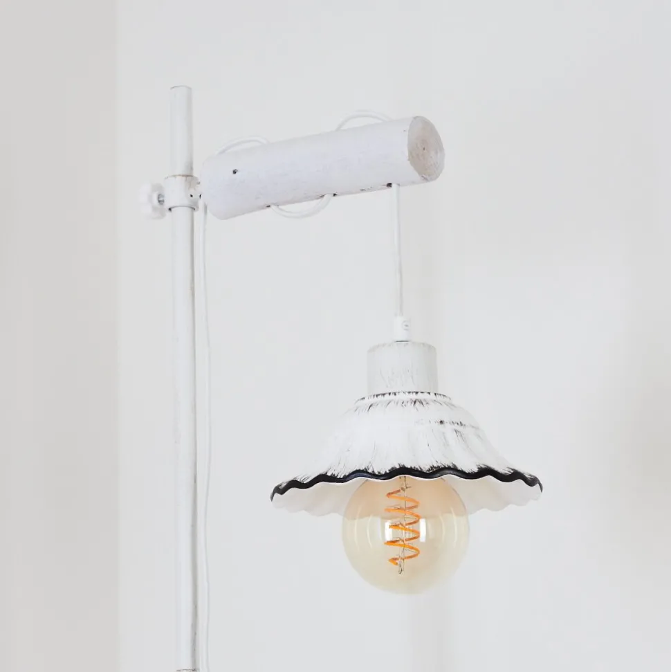 Lampadaire Lomas Blanc, 2 Lumieres