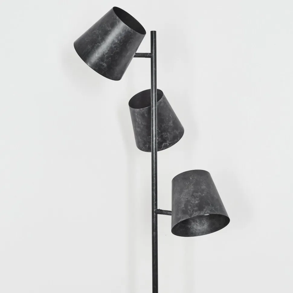 Lampadaire Lungre Argent Oxyde, 3 Lumieres
