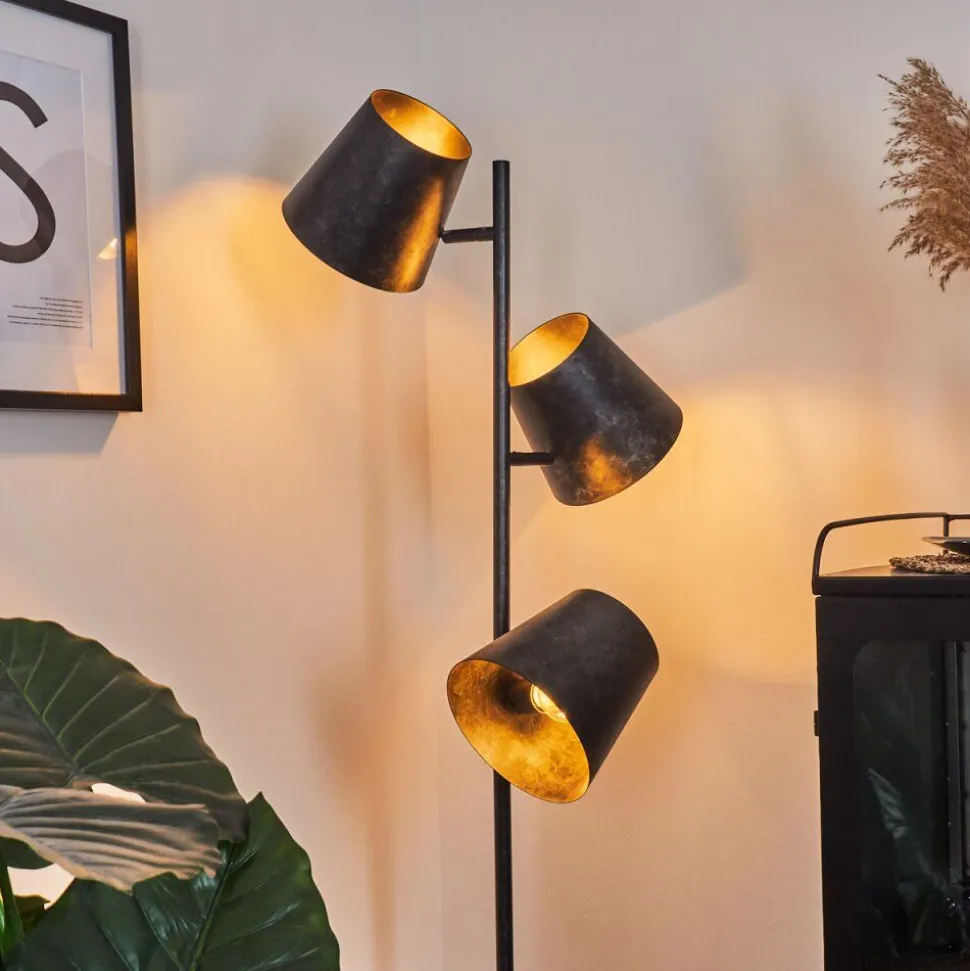 Lampadaire Lungre Argent Oxyde, 3 Lumieres