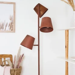 Lampadaire Lungre Rouille, 3 Lumieres