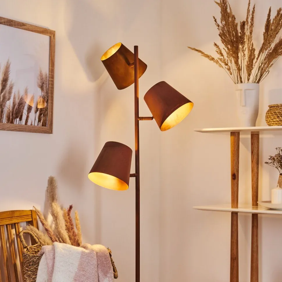 Lampadaire Lungre Rouille, 3 Lumieres