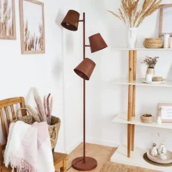 Lampadaire Lungre Rouille, 3 Lumieres